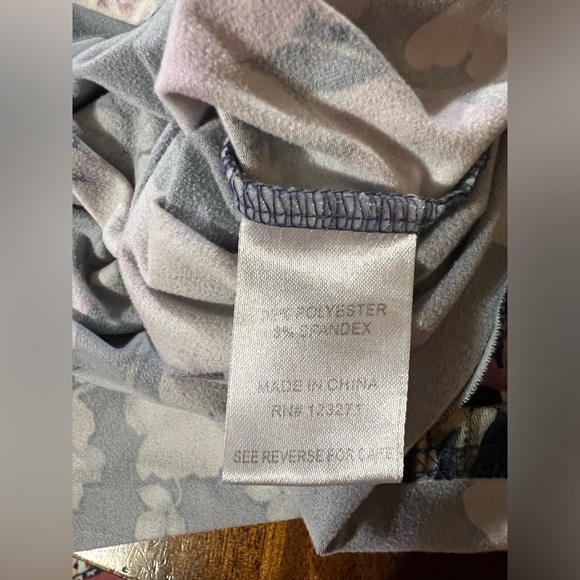 Plus size Stella Tweed shirt, top, blue floral, blessed, size 2X - Picture 7 of 8